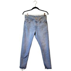 Levi's Women's Light Wash 501 Button Fly Skinny Jeans Size 27x28